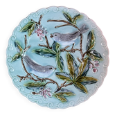 Decorative majolica plate with bird and fruit tree design, Onnaing - 2