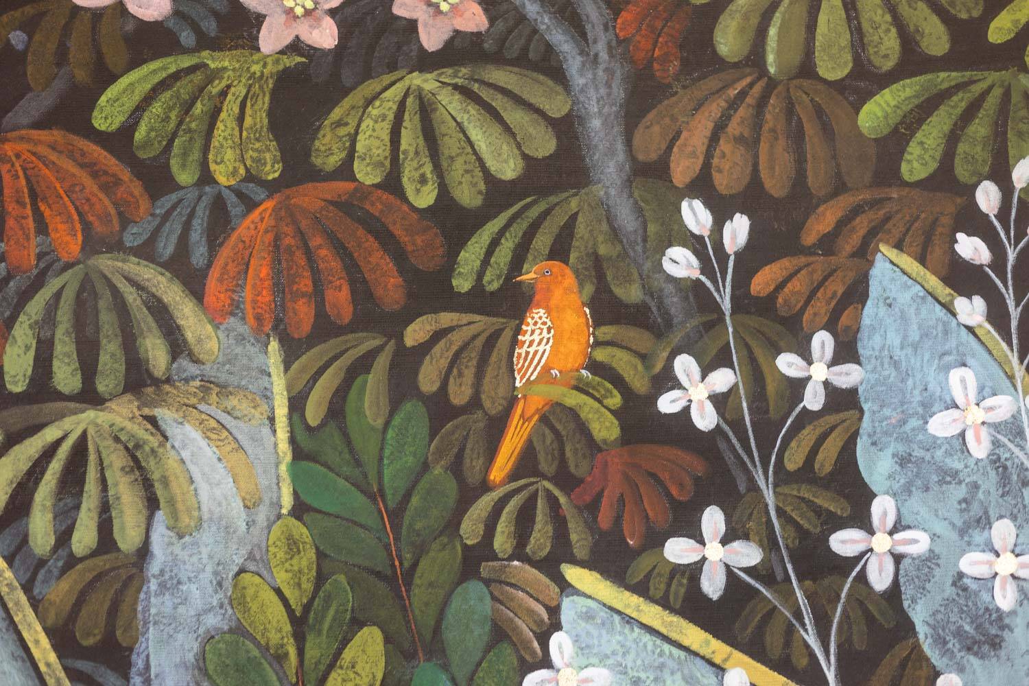 Large acrylic painting on linen canvas. Contemporary work.