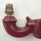 Trois anciennes appliques en céramique rouge Année 50
