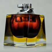 Red and yellow Sommerso lighter by Seguso, Murano glass, Italy, 970