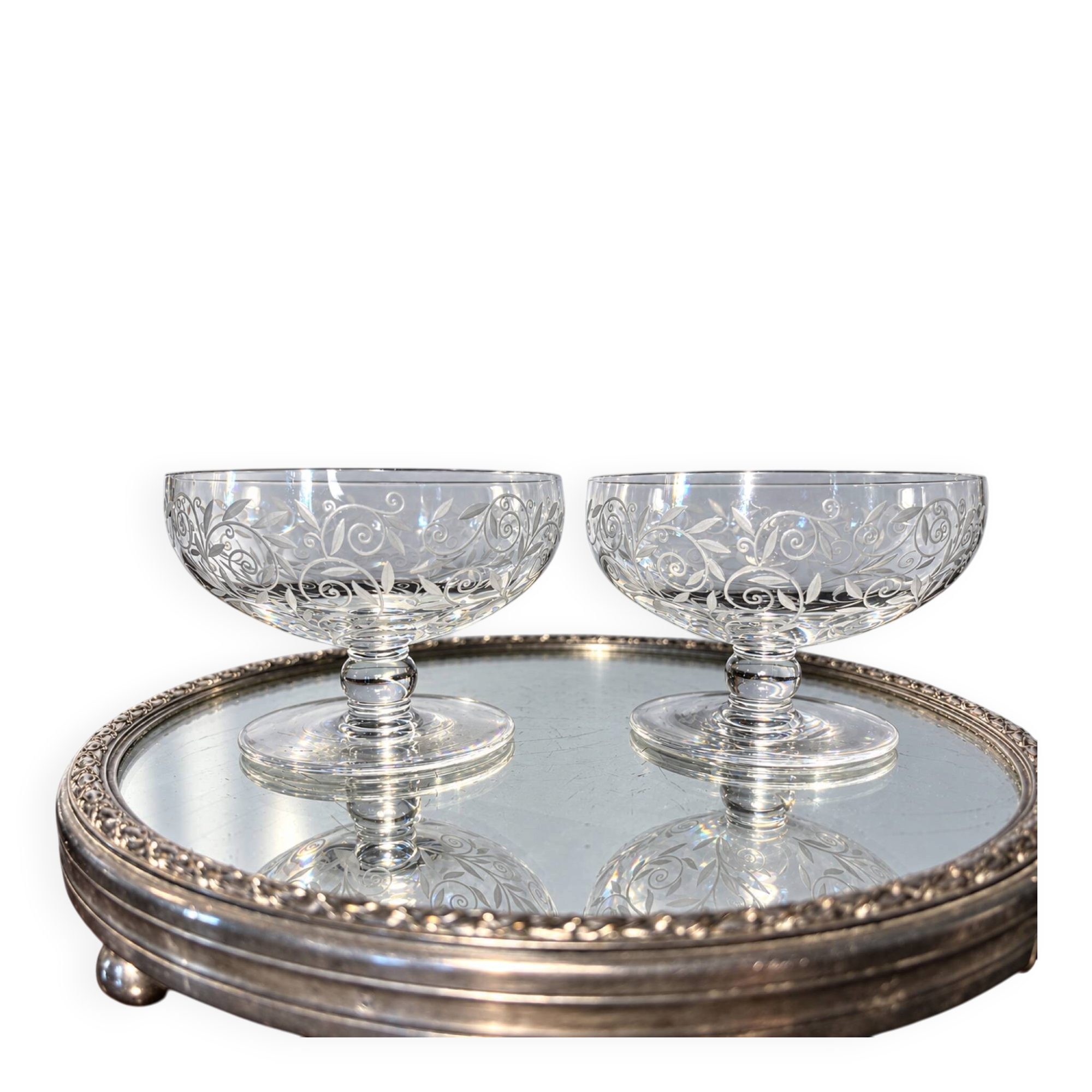 2 coupes à champagne Golfe Juan Baccarat