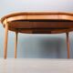 Danish Oak Round Extendable Dining Table By Rosengaarden 1960 Denmark