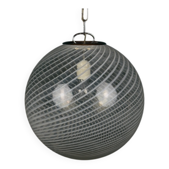 Vintage Swirl Murano pendant lamp, Italy, 1970s