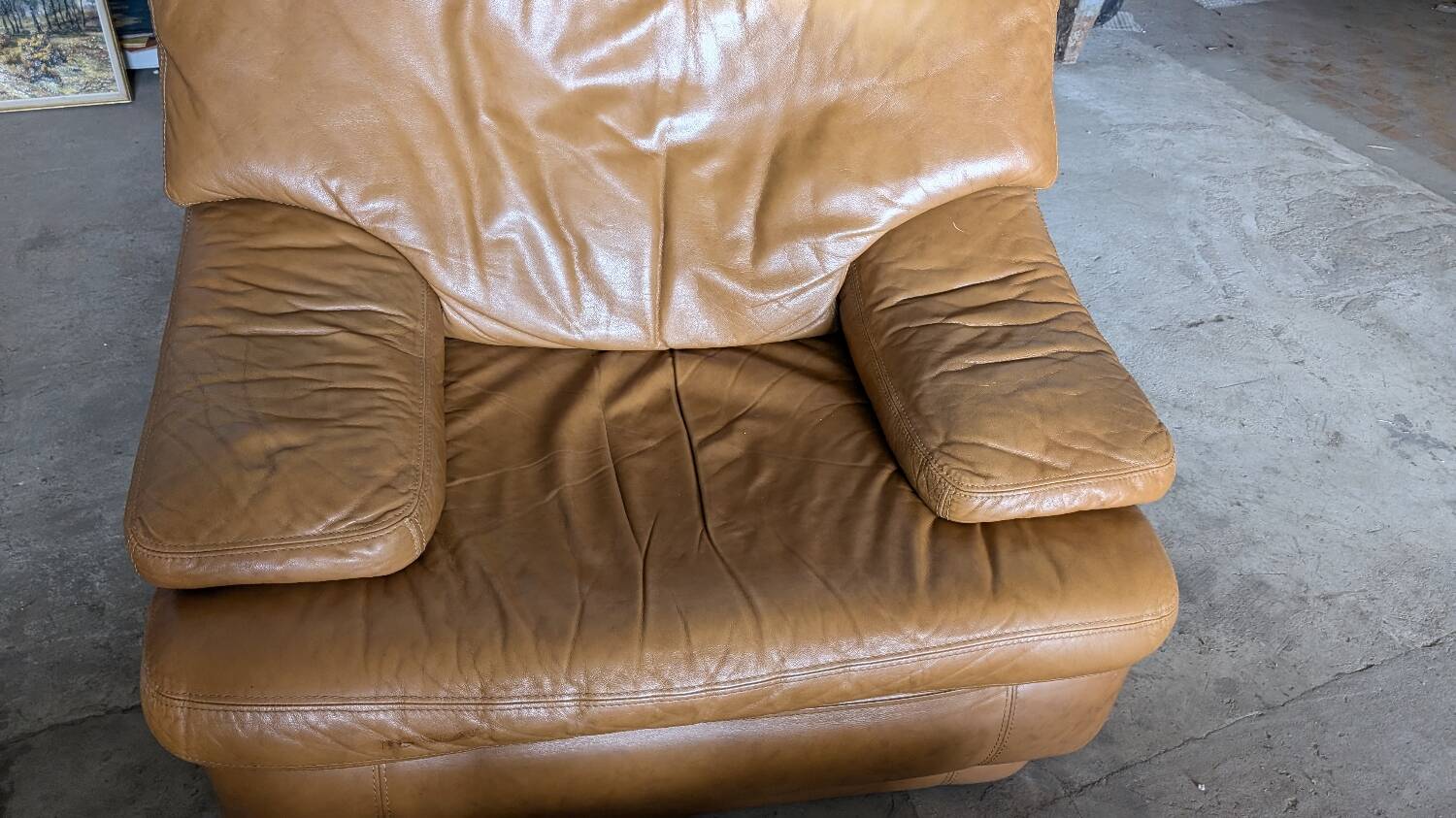 Designer leather sofa
