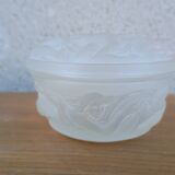 ART DECO Heinrich Hoffmann Box in Pressed Molded Glass Les Naiades Boh