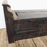 Church bench wooden chest 18th
