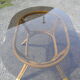 Table rattan and smoked glass 70s