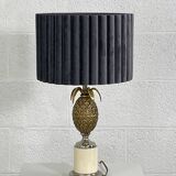 Lampe ananas en laiton vintage