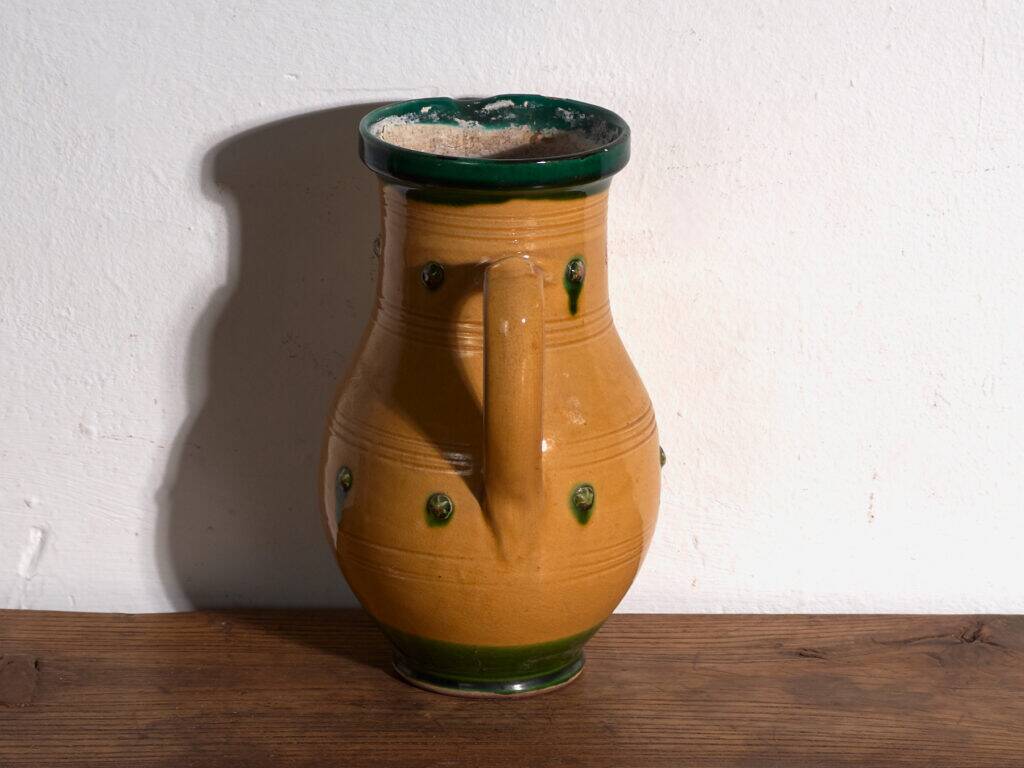Old glazed ceramic pot – Central Europe, around 1930