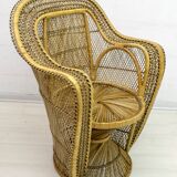 Paire de fauteuils Emmanuelle en osier de style Mid-Century Modern de Kok Maison, 197