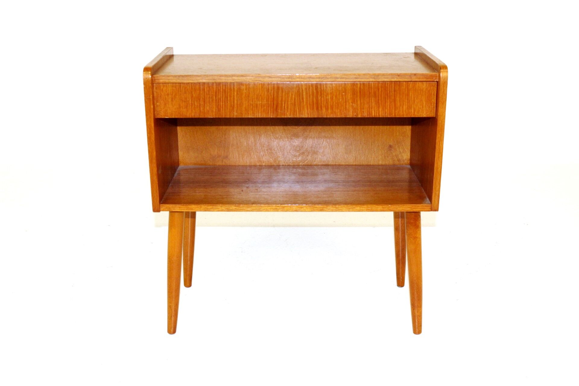 Teak and beech bedside table, Sweden, 1960