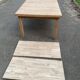 Renovated extendable farmhouse dining table in solid oak from the 19th century, 250-350.