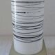 Suspension cylindrique en opaline zébré verre et teck vernis
