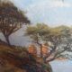 Oil on canvas Edge of the Mediterranean, rocks and pines of B.Willard