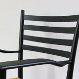 Vintage straw armchair Enrico Delmonte 1960