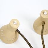 Italian wall lamp double flexible 1950