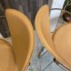Set of 4 Linda armchairs by Arrben in camel leather with a chrome frame.