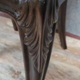 Louis XV style curved desk chair in carved mahogany circa 1850