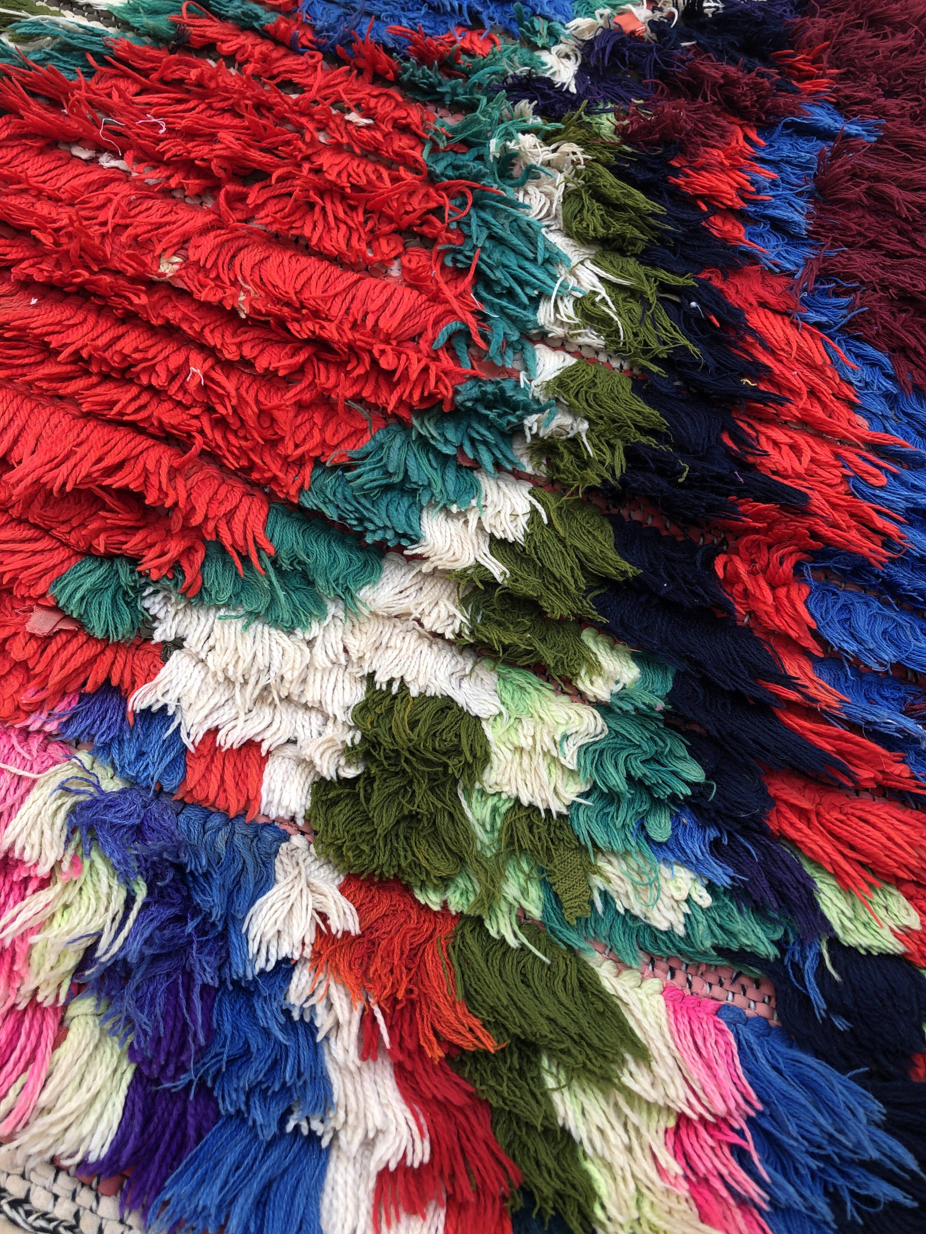 Moroccan Berber carpet Old Azilal 2.2x0.79m