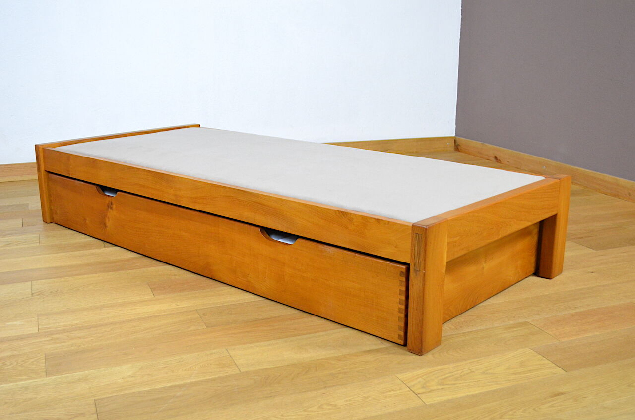 Pierre Chapo bed in elm 1970-1980