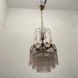 Pink Murano Glass Rod Chandelier