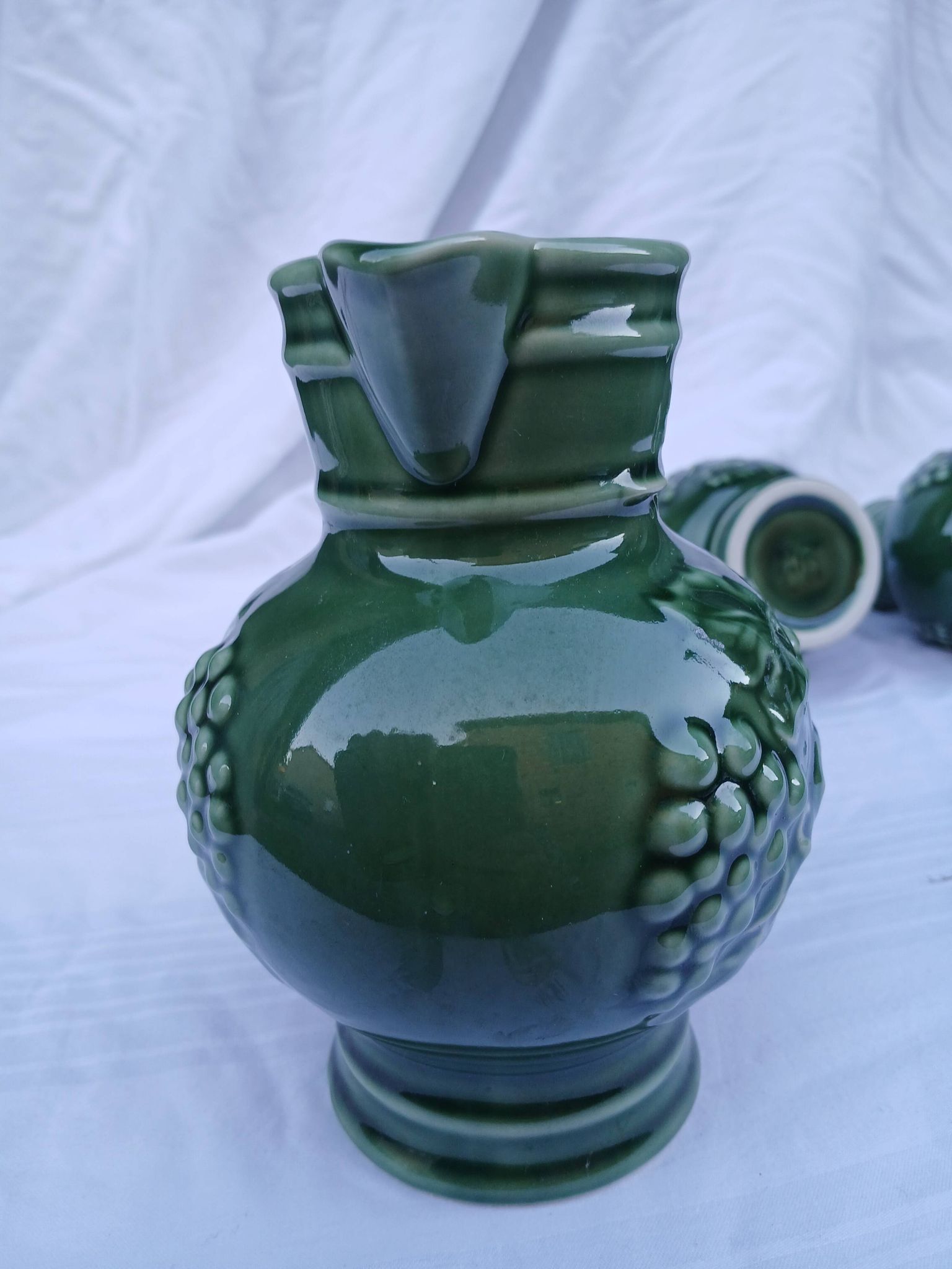 3 antique wine jugs