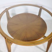 Mid-Century Coffee Table Walnut and Glass by Wilhelm Renz, 1960s