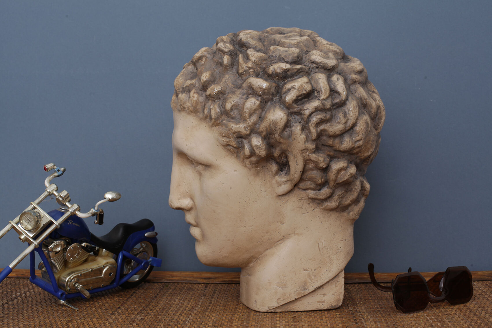 Greek head in waxed plaster