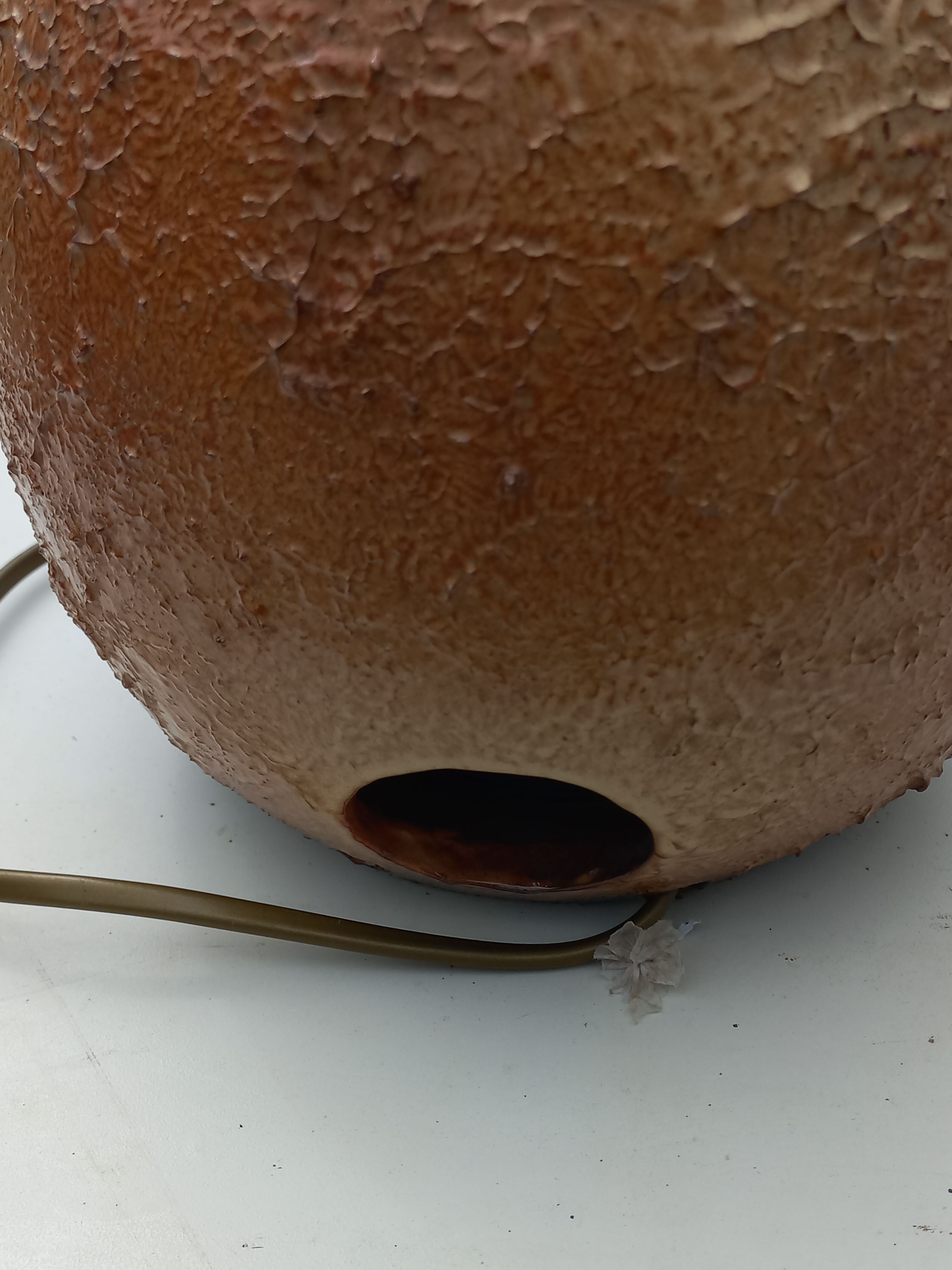 Ceramic lamp by Vallauris Fonck and Matéo lampshade of origin