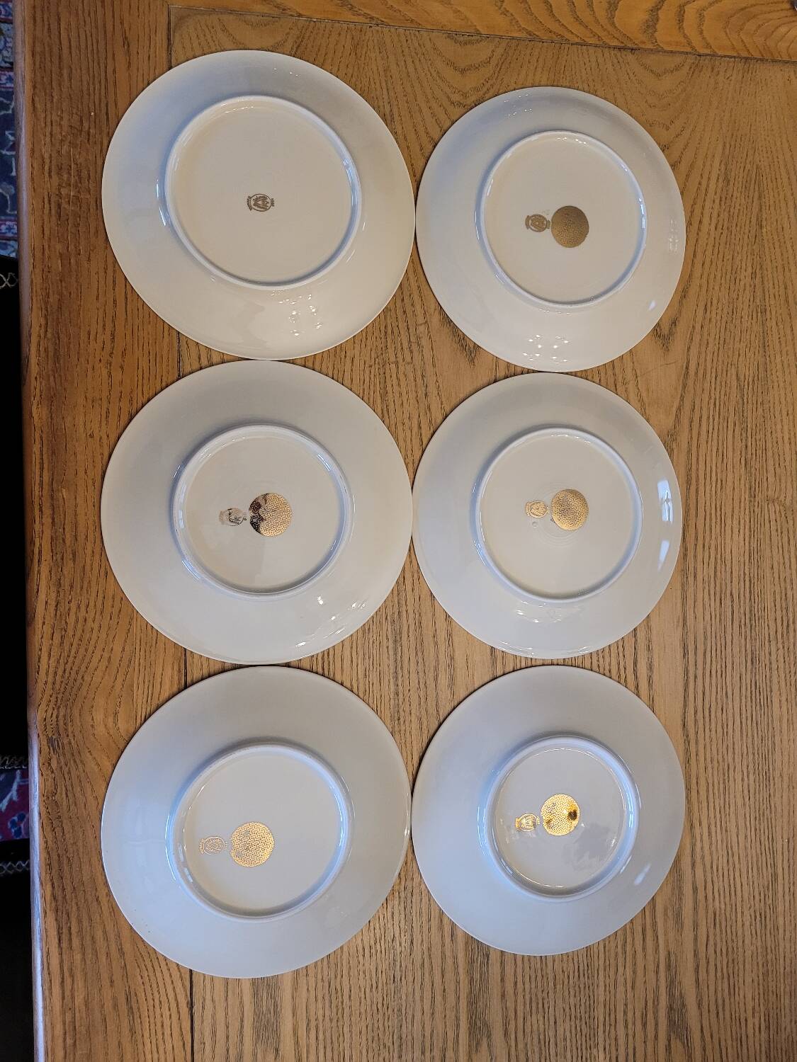 6 Mayer Wiesau Bavarian porcelain dessert plates