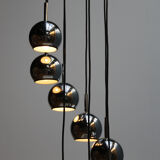 Eight-Light Cascading Chandelier in Chrome