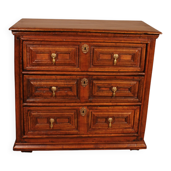 Petite Commode En Chêne Du 17° Siècle William And Mary