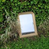 Louis Philippe wooden and gilded stucco mirror
