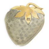 Vintage bronze and aluminum strawberry trinket dish by David Marshall, 1970
