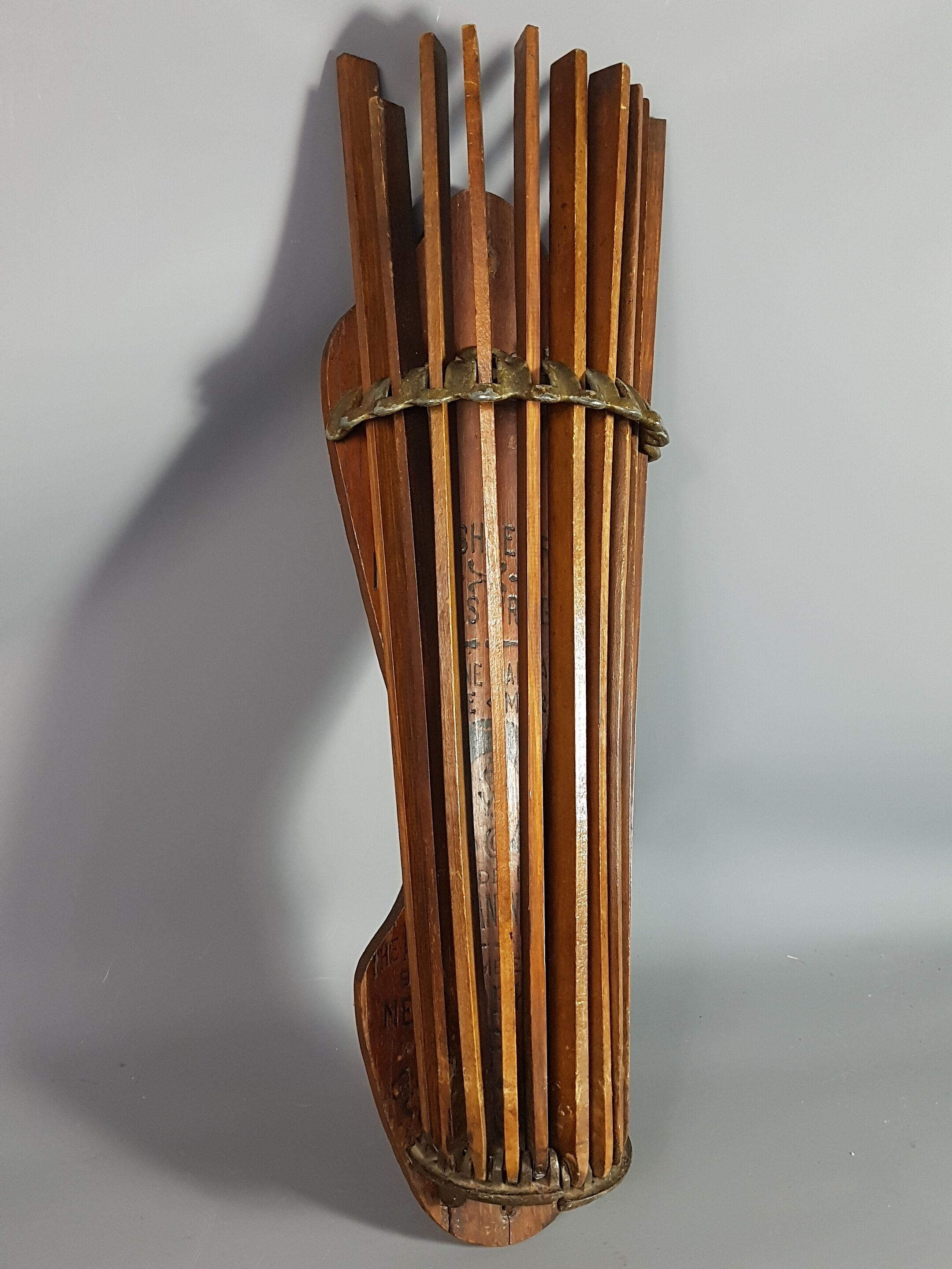 Old foldable wooden linen- - U.S. vintage - Wooden folding clothes wringer SB