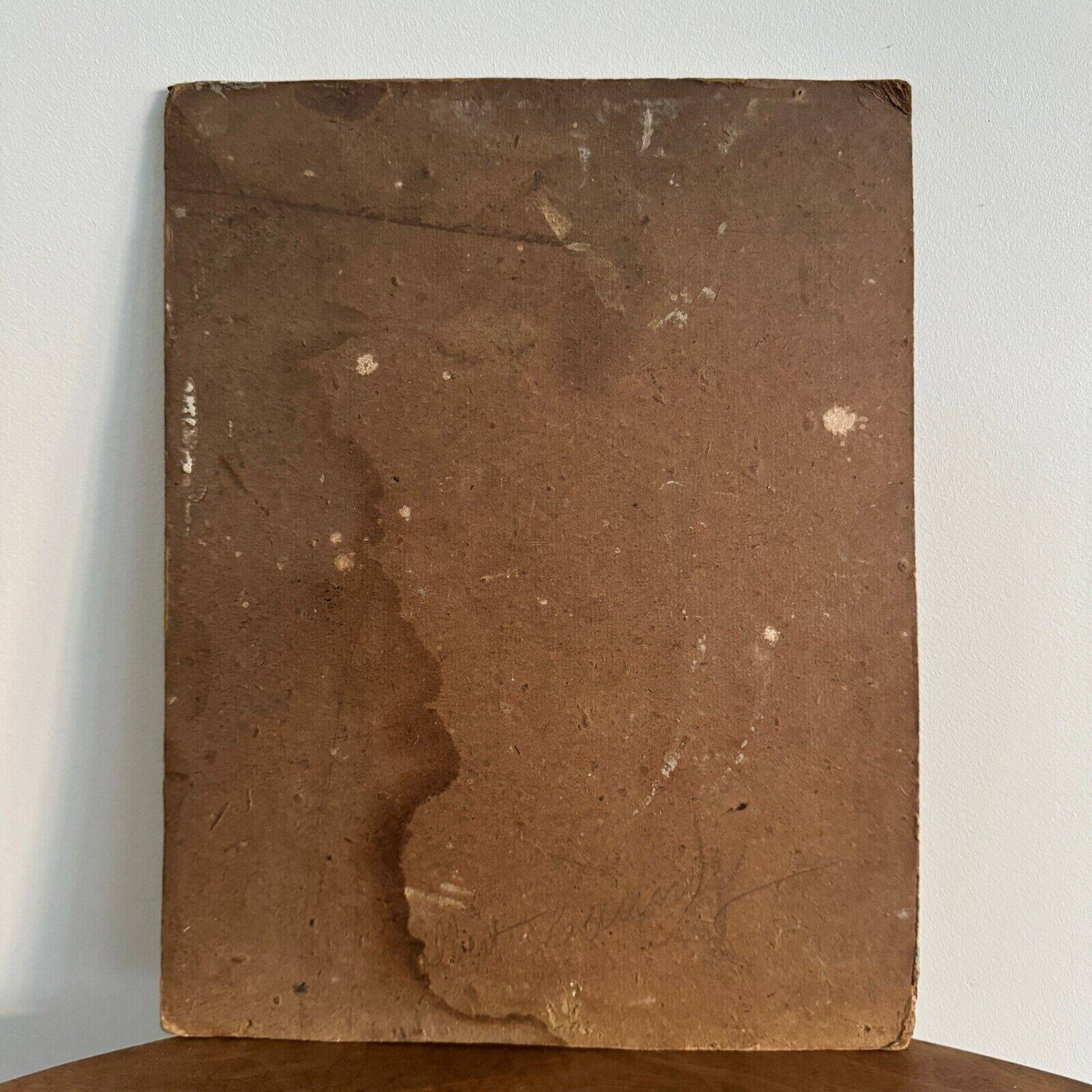 Oil on cardboard representing a choirboy from the early 20th century