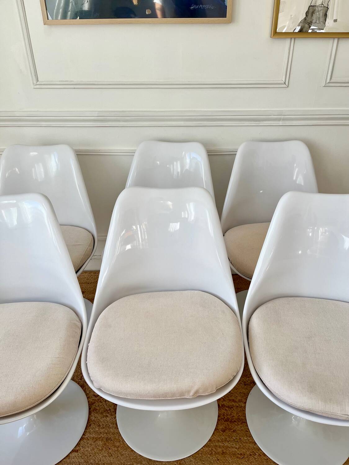 6 chaises tulipes