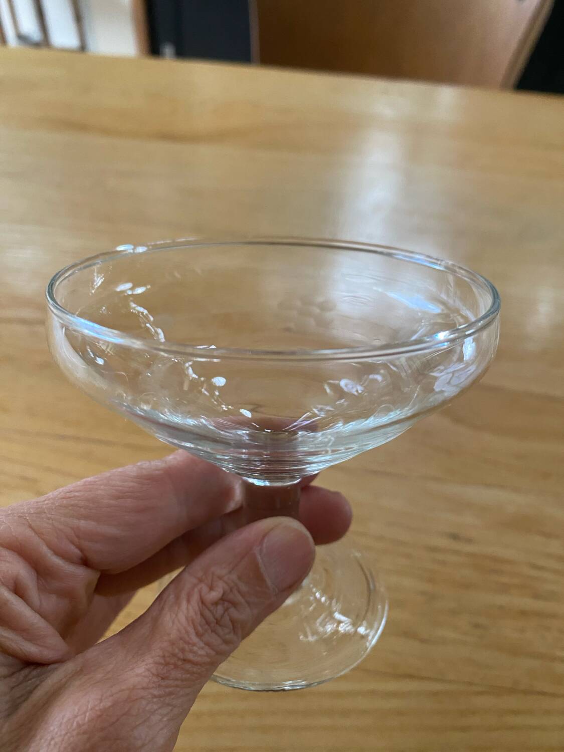 8 old champagne glasses