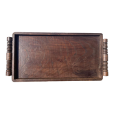 Rectangular art deco turned wood tray