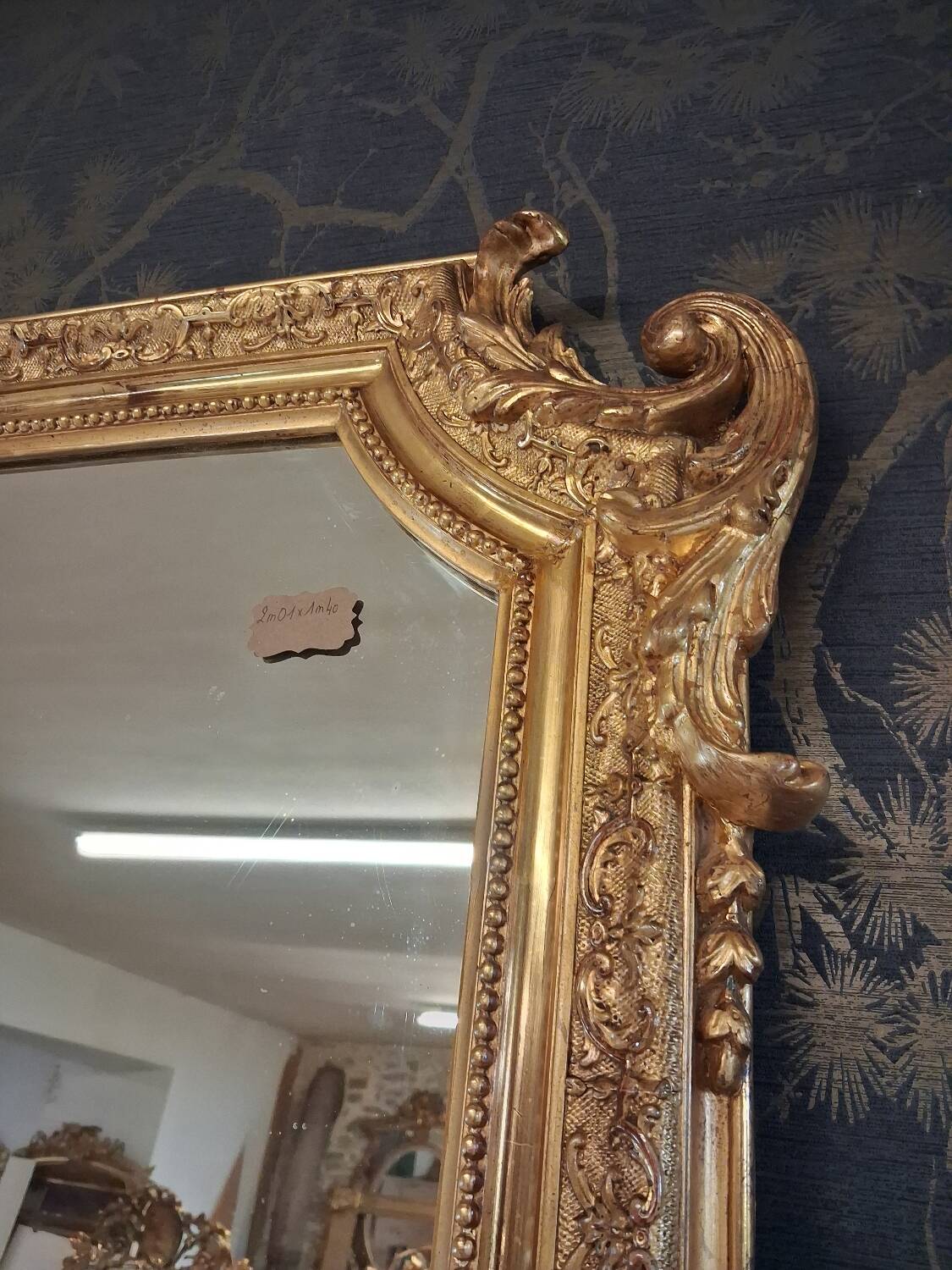 19th century mirror 201 x 140