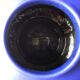 Overseas blue ceramic ball vase around 1960