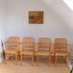 Set of 4 wooden and cane chairs model Prague 811 by Josef Hoffmann