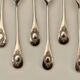 12 Superb Ercuis Silver Metal Oyster Forks