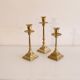Set of vintage brass candle holders 1960