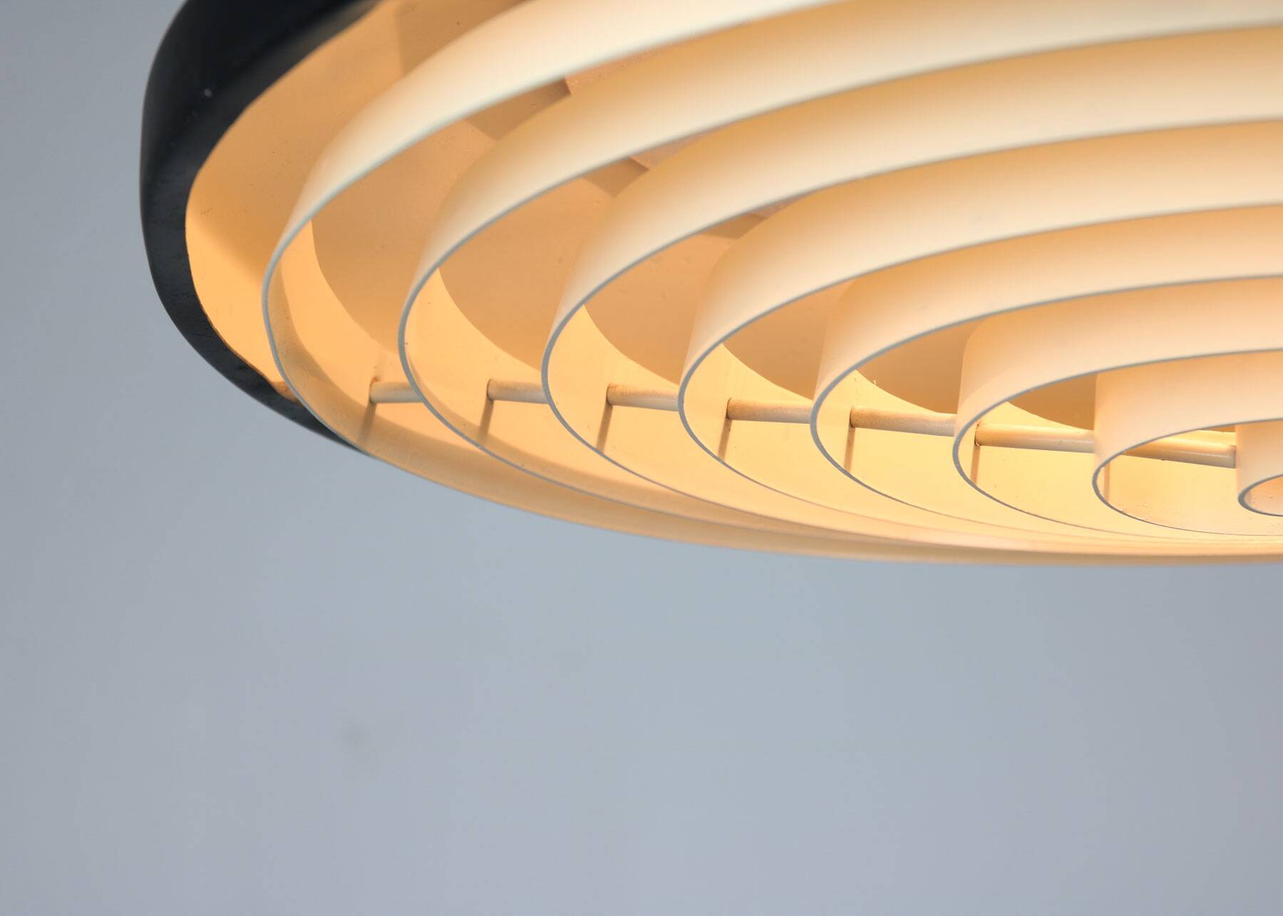 Mid-century industrial danish black pendant lamp, 1960s