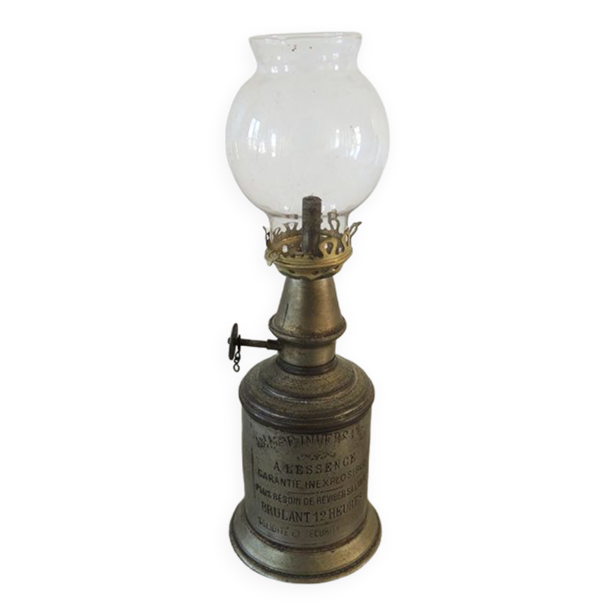 Ancienne lampe type “pigeon” inversable en laiton