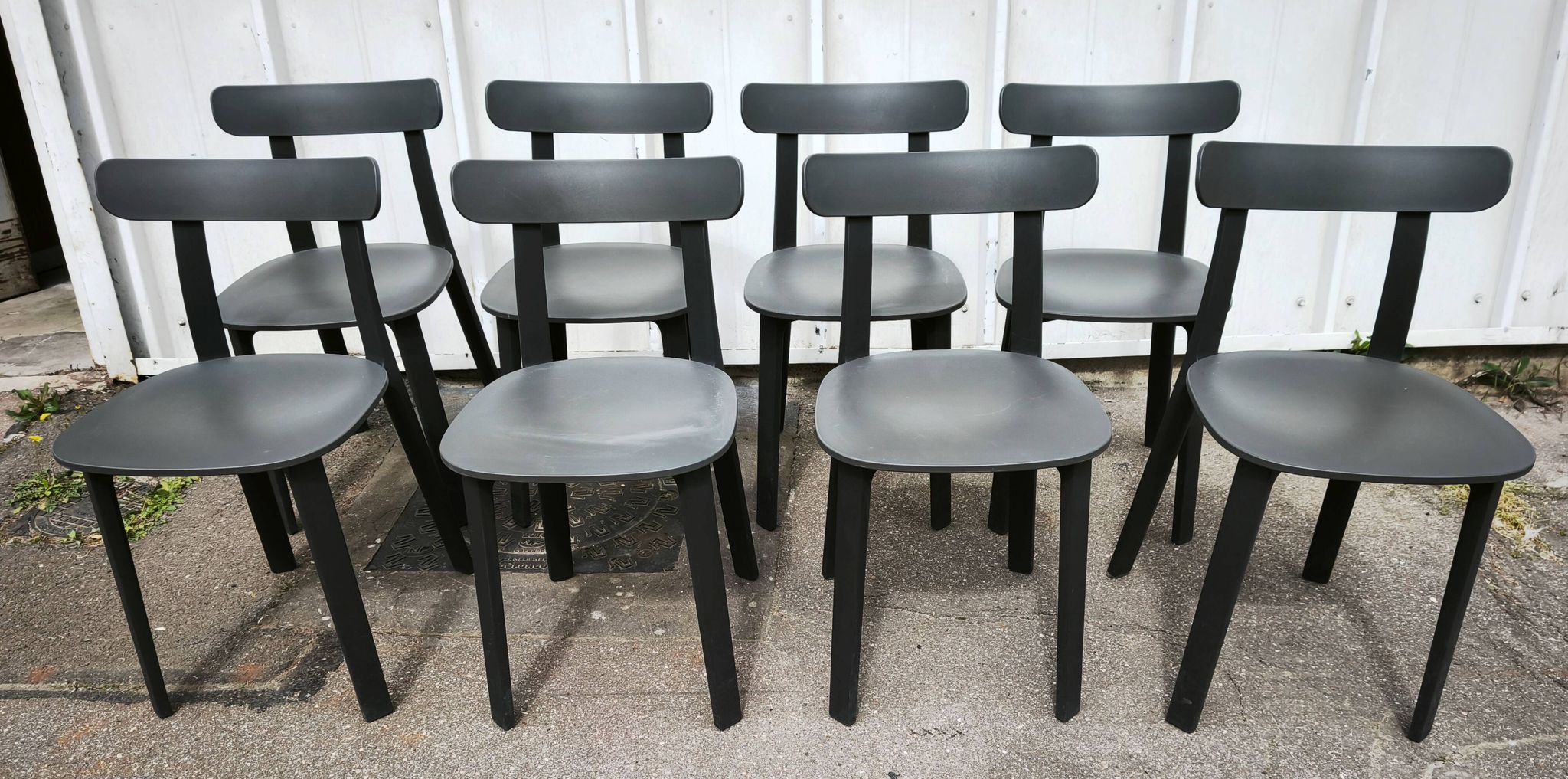 Suite de 8 chaises All Plastic Chair, Vitra