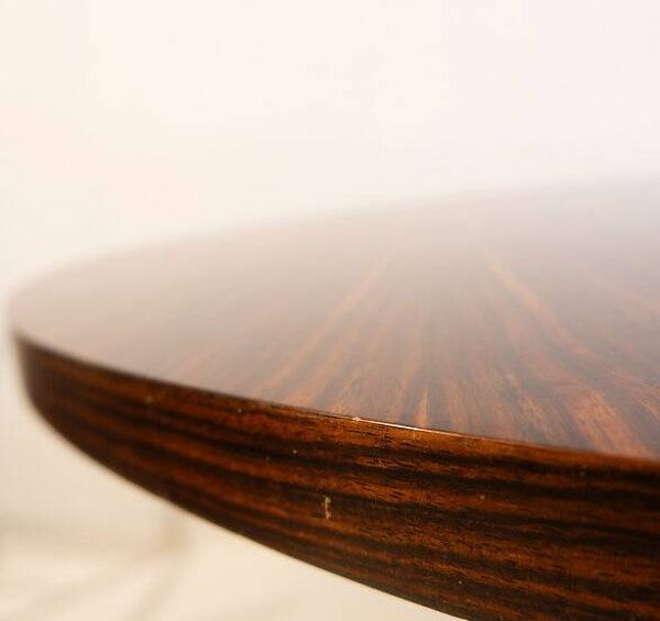 Table ronde en ébène de Macassar Ø 128cm