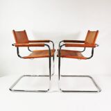 Paire de chaises Bauhaus S34, conçues par Mart Stam, Bulthaup, Allemagne, années 1980