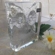 Paperweight signed daum France owl owls